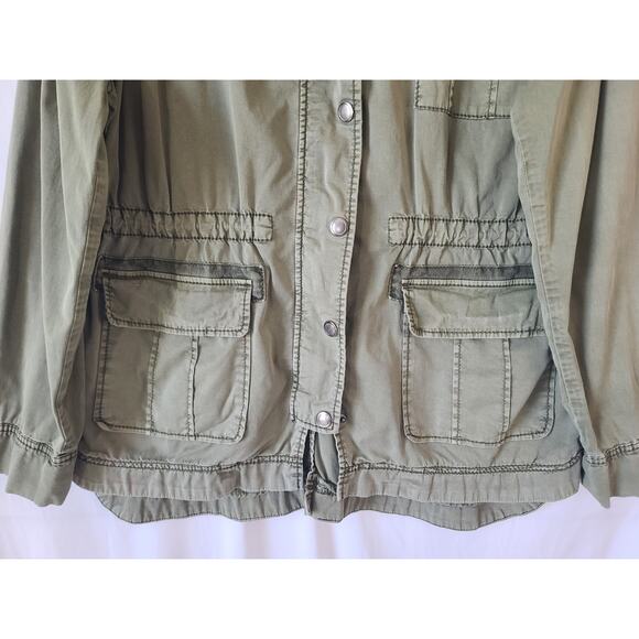 Anthropologie Marrakech Geneva Anorak Green Cargo Utility Jacket Large - Picture 6 of 9